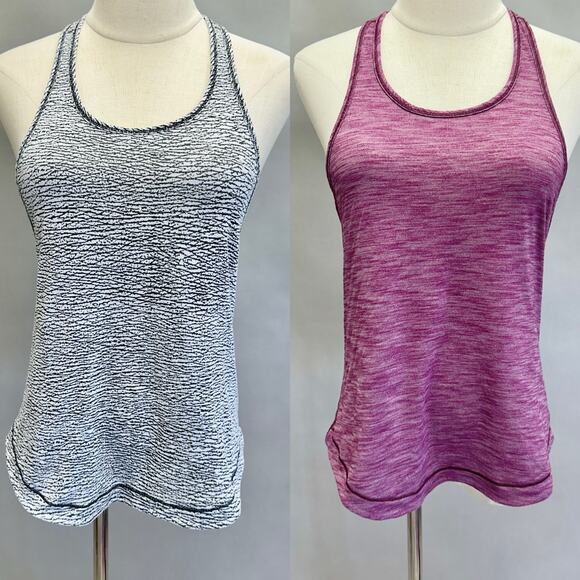 Set of 2 Lululemon Long Distance Running Racerback Tank Tops Size 6/8 - Picture 1 of 16